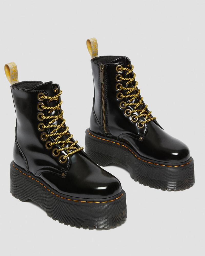 Botas Plataforma Dr Martens Vegan Jadon Max Mujer Negros | MX 51FDN